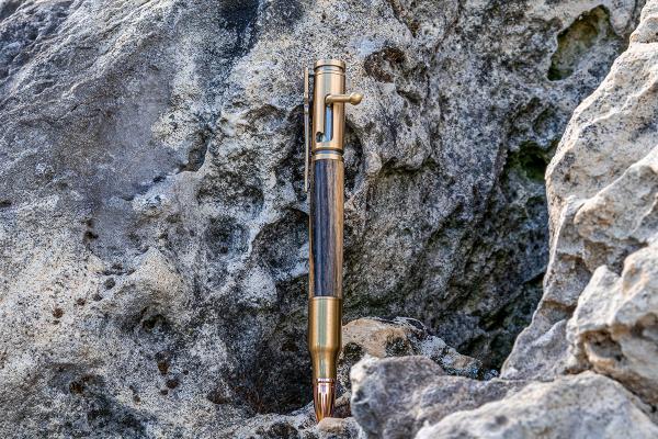 PSI Bolt Action Pen V2 Cal 30 Antik Messing